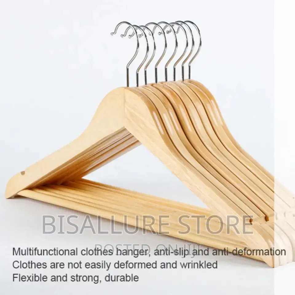 Wooden Cloth Hanger - 10 Pieces