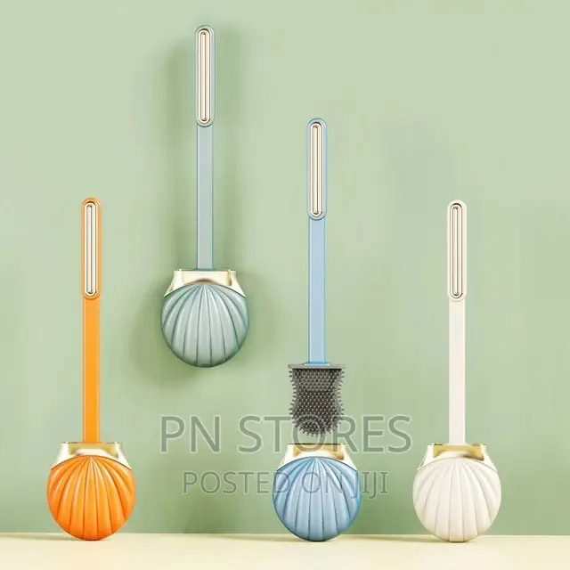 Silicon Shell Shape Toilet Brush Wall Mounting