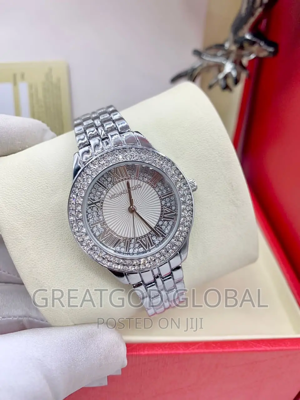 *Mk Stone Head Ladies Chain Watch Michael Kors Design