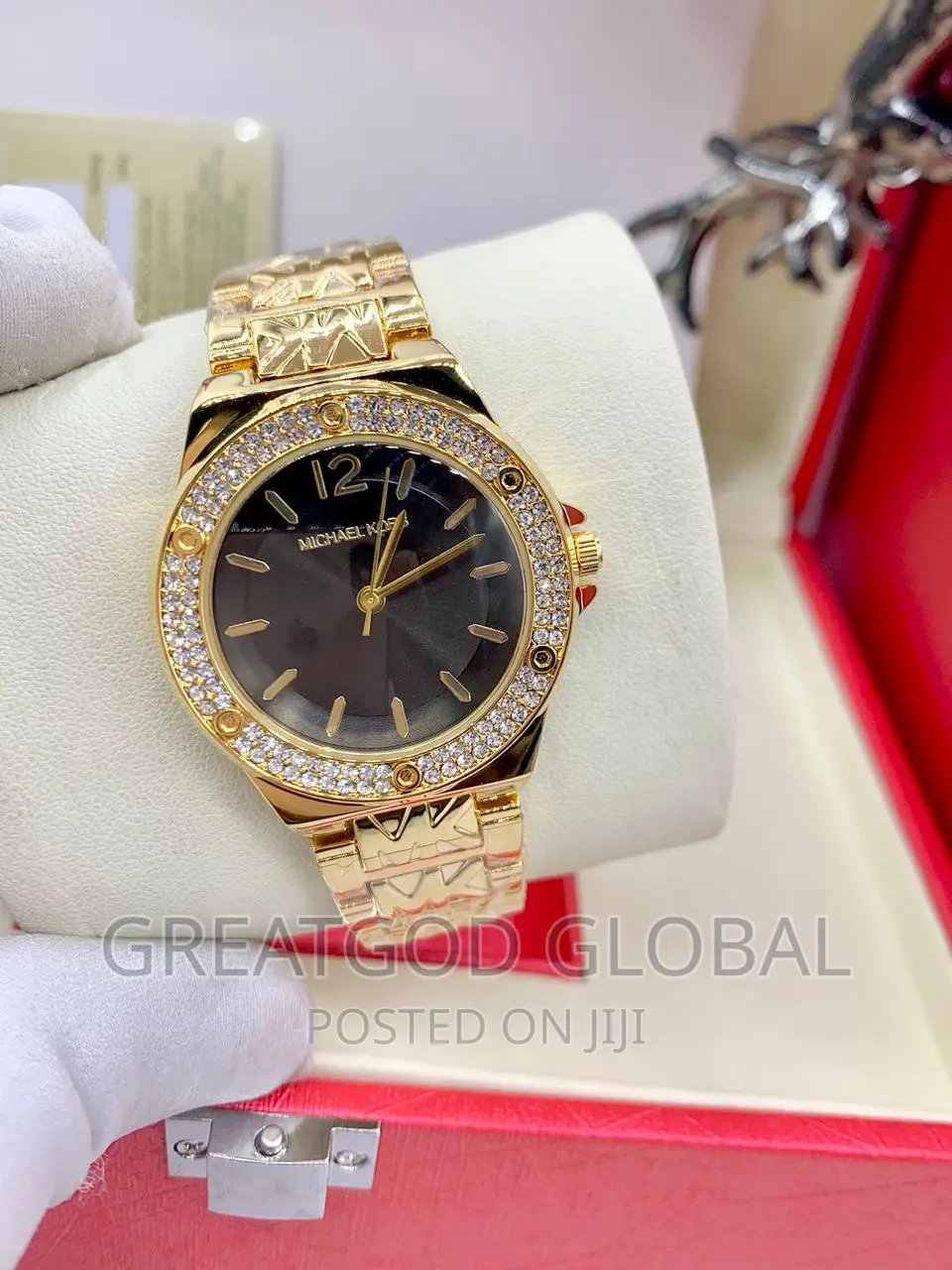 *Mk Stone Head Ladies Chain Watch Michael Kors Design