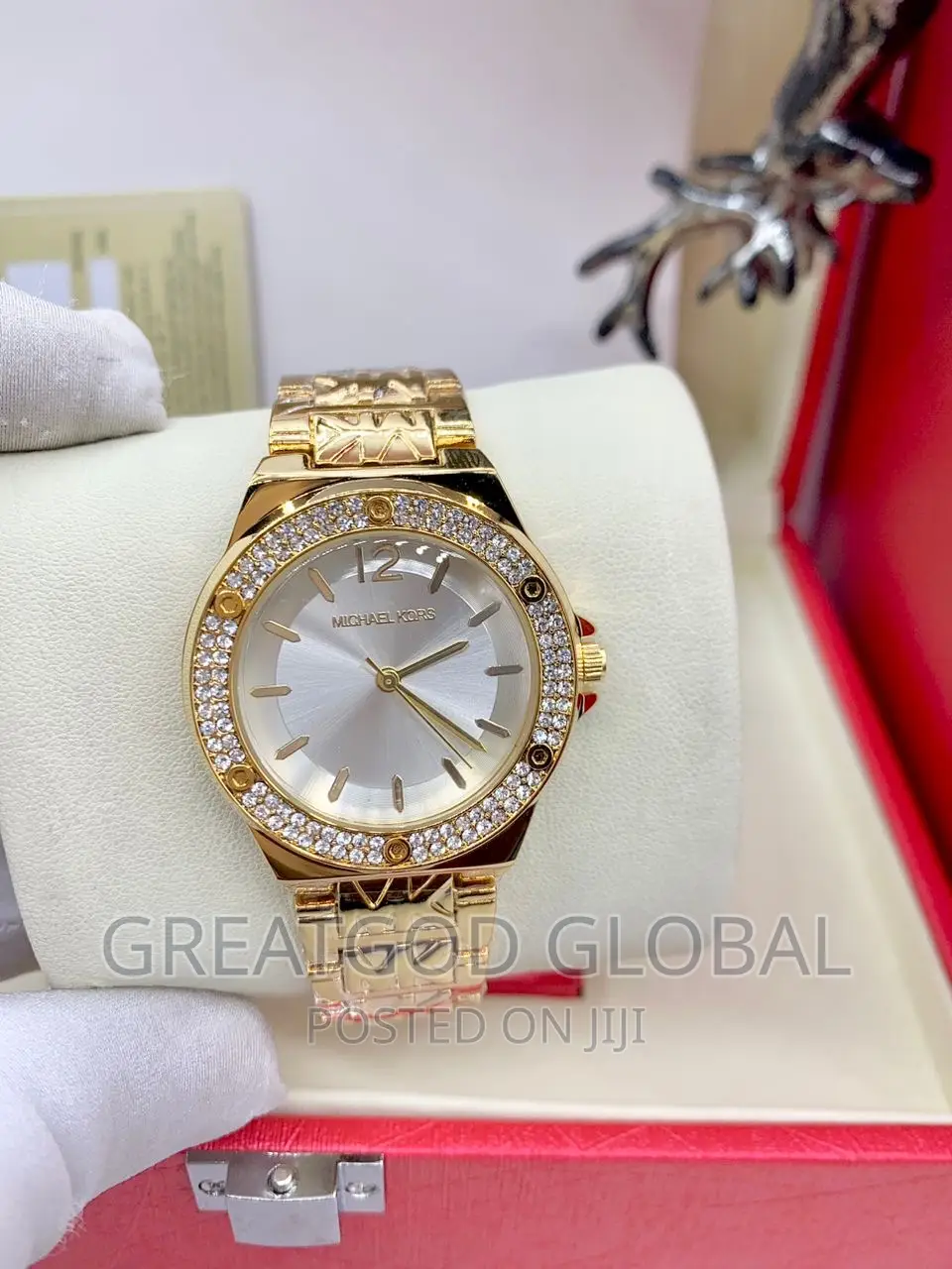 *Mk Stone Head Ladies Chain Watch Michael Kors Design