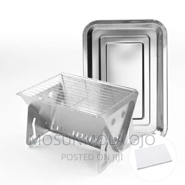 2 in 1 Stainless Steel Barbecue Grill / Charcoal Pot