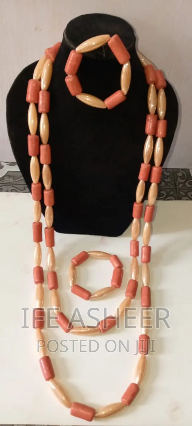 Men's Ceremonial Beads: 2 Neck Beads, 2 Bracelets