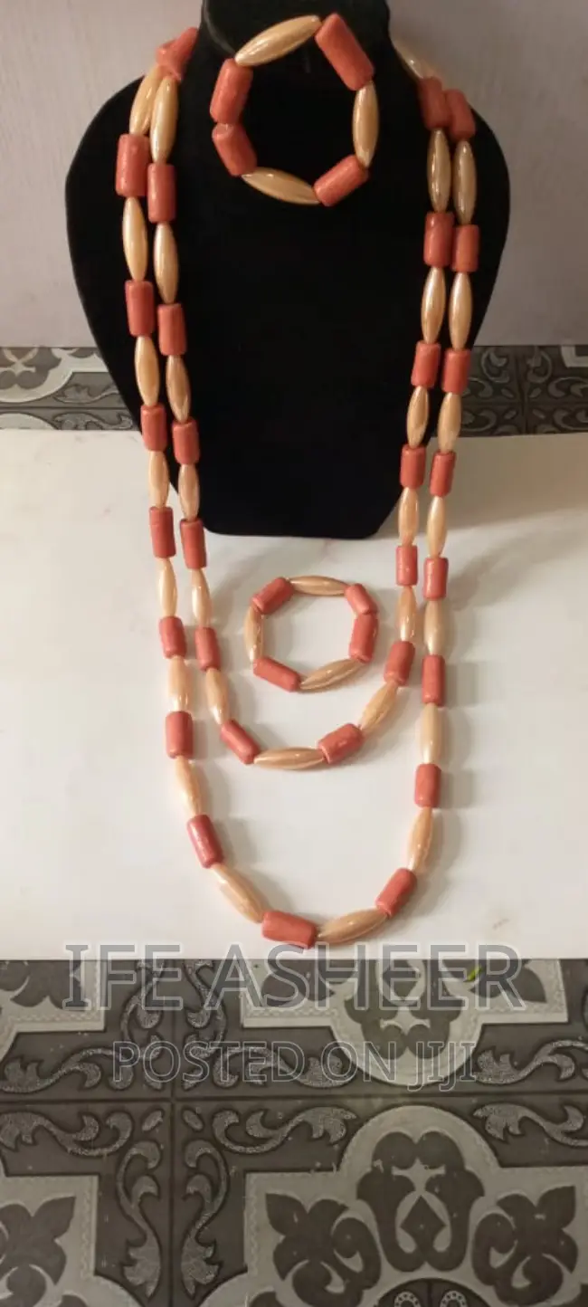 Men's Ceremonial Beads: 2 Neck Beads, 2 Bracelets
