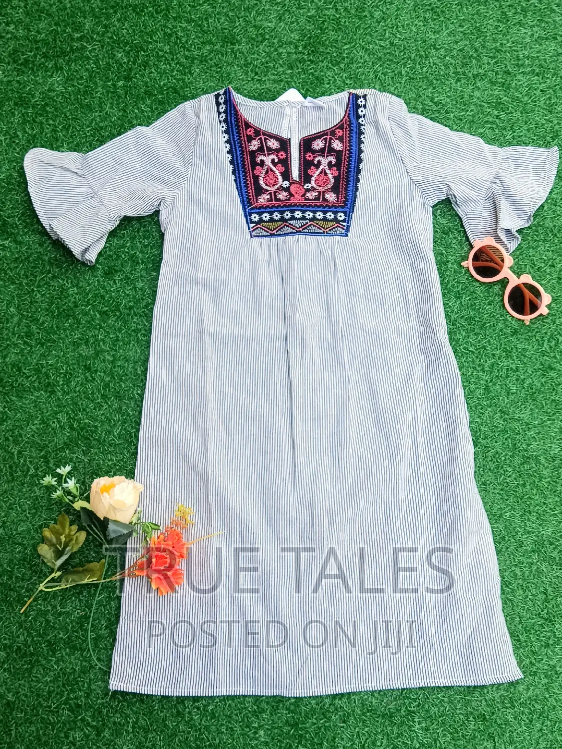 Beautiful High Quality Striped Cotton Dress