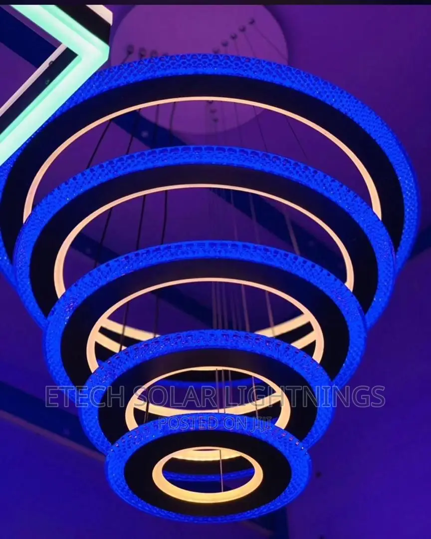 New Luxury L E D Ring Dropping Chandelier Light
