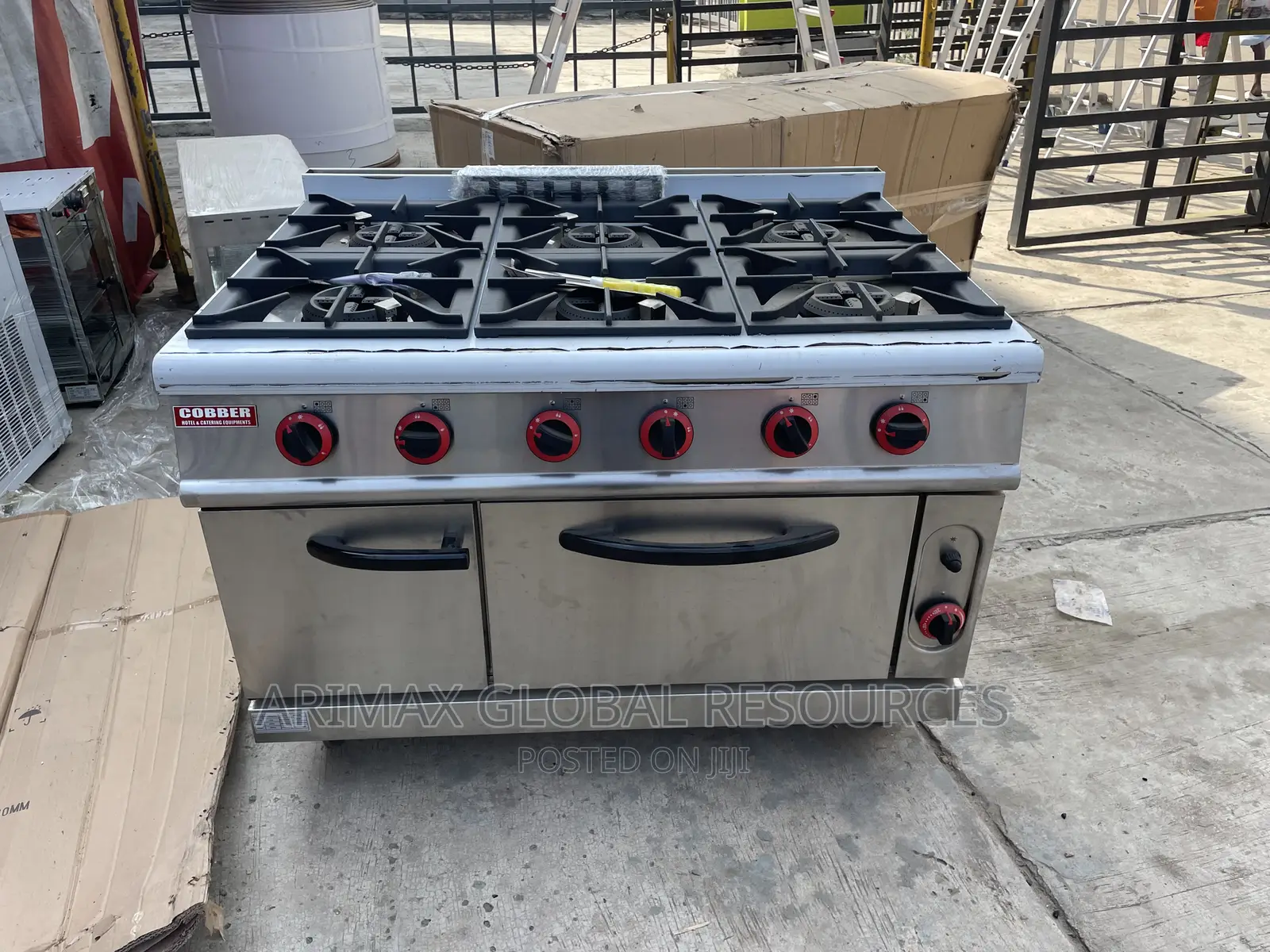 6 Burners Industrial Gas Cooker With Oven