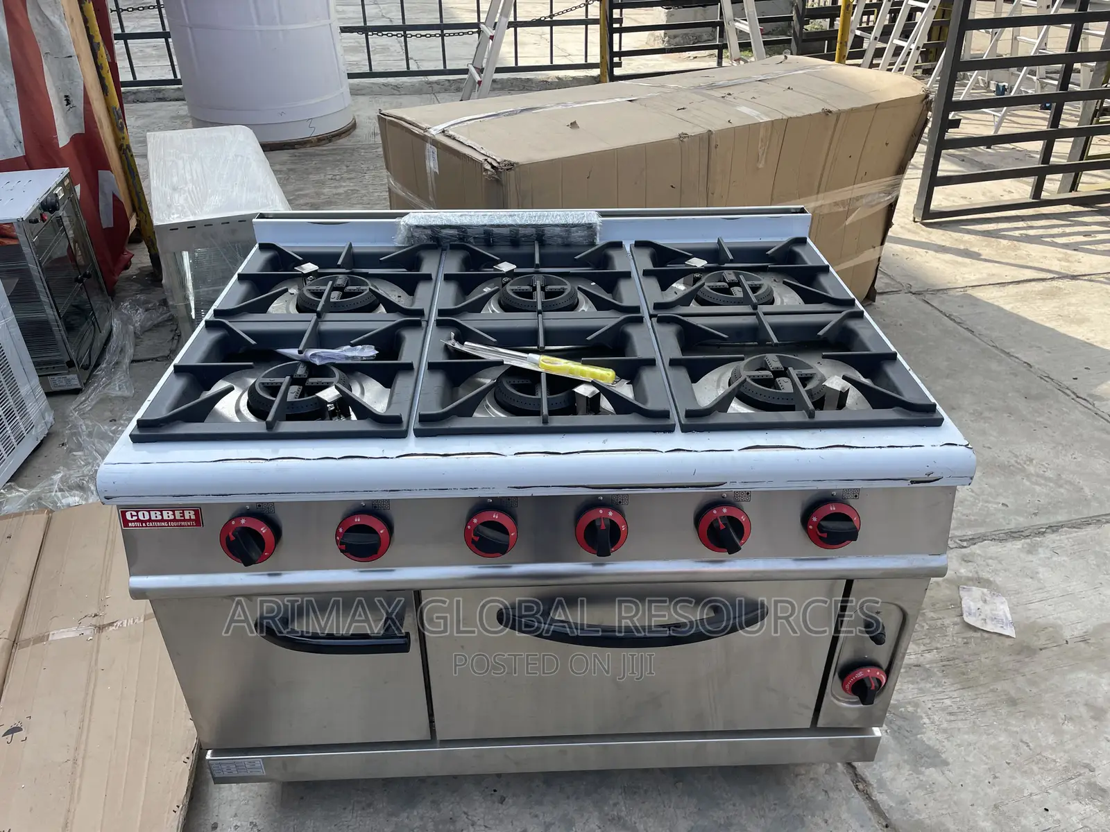 6 Burners Industrial Gas Cooker With Oven