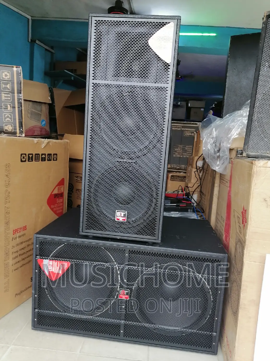Giant Full Range Speakers and Double Subwoofer