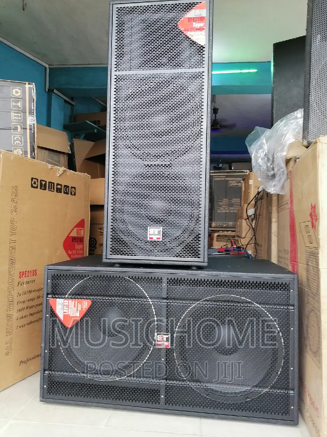 Giant Full Range Speakers and Double Subwoofer