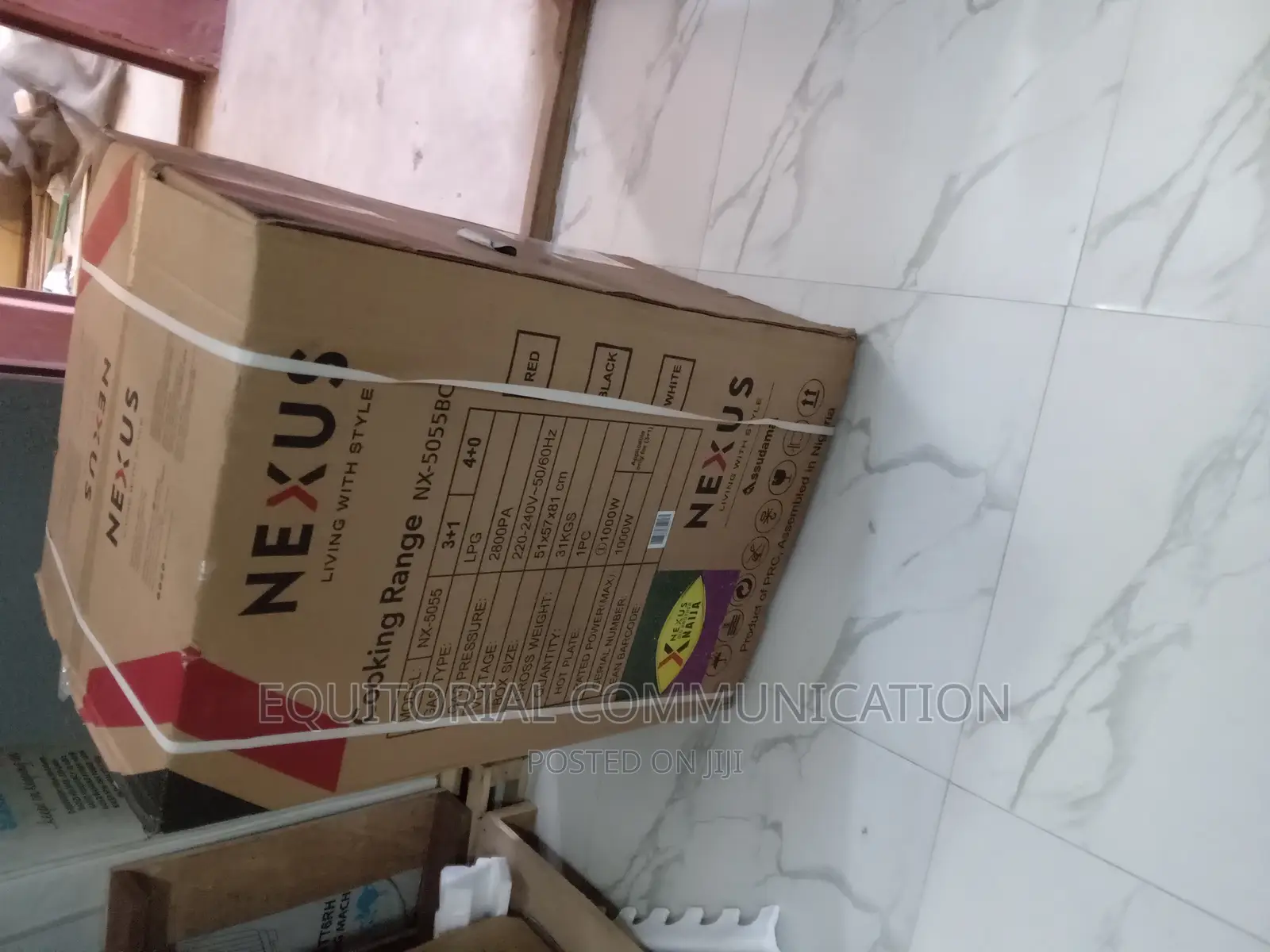 Nexus 4 Gas Burner Standing Cooker Black Nx-6003 Bs