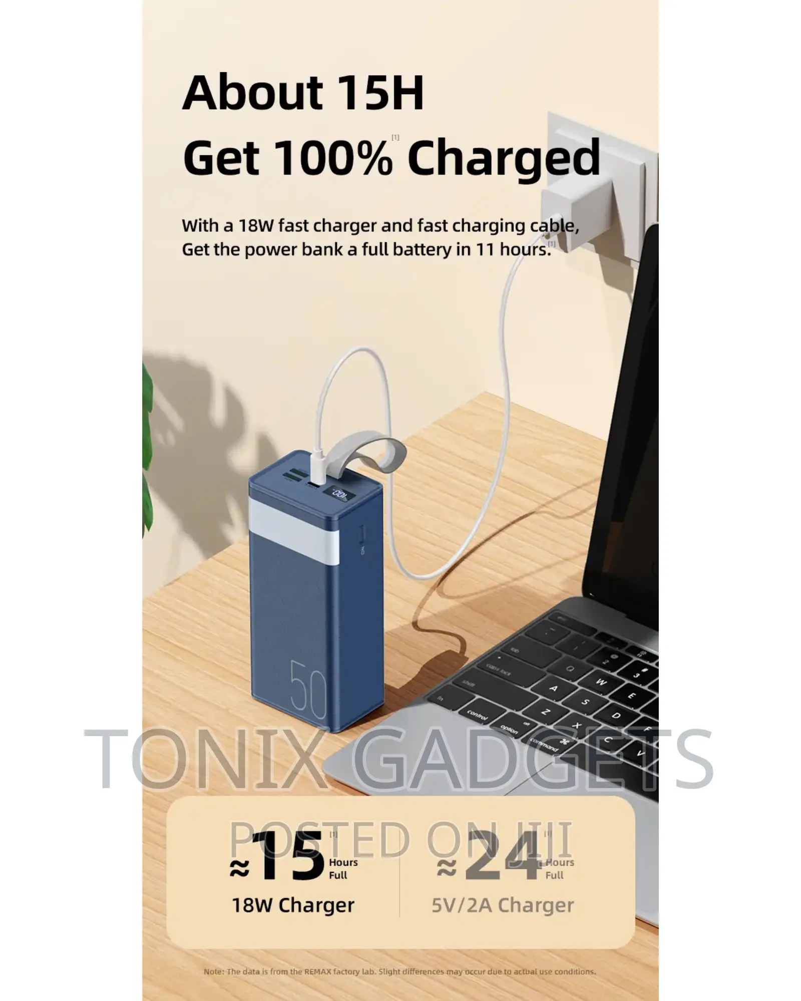 50000mah Fast Charge Powerbank With Led Light