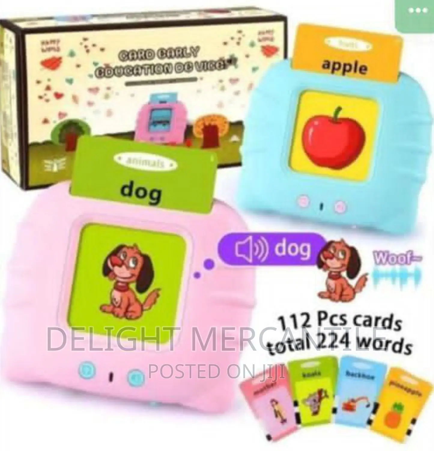 Kids Children Rechargeable Reading Talking Flash Cards