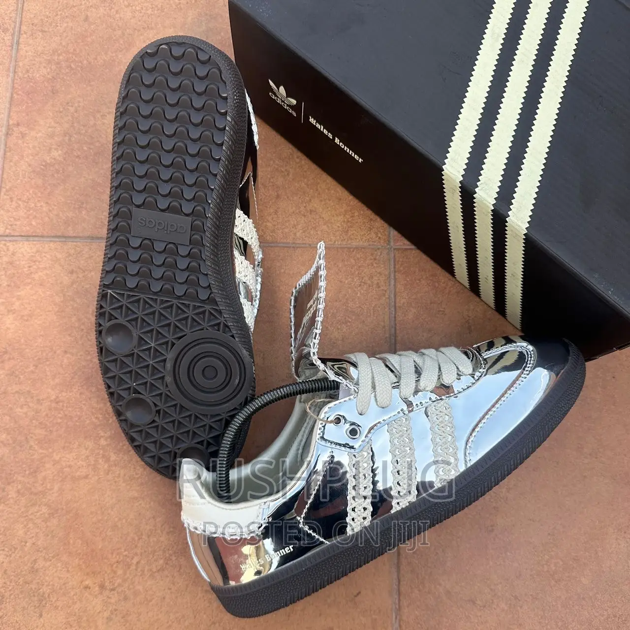 Classic Wales Bonner X Adidas Samba Silver Sneakers