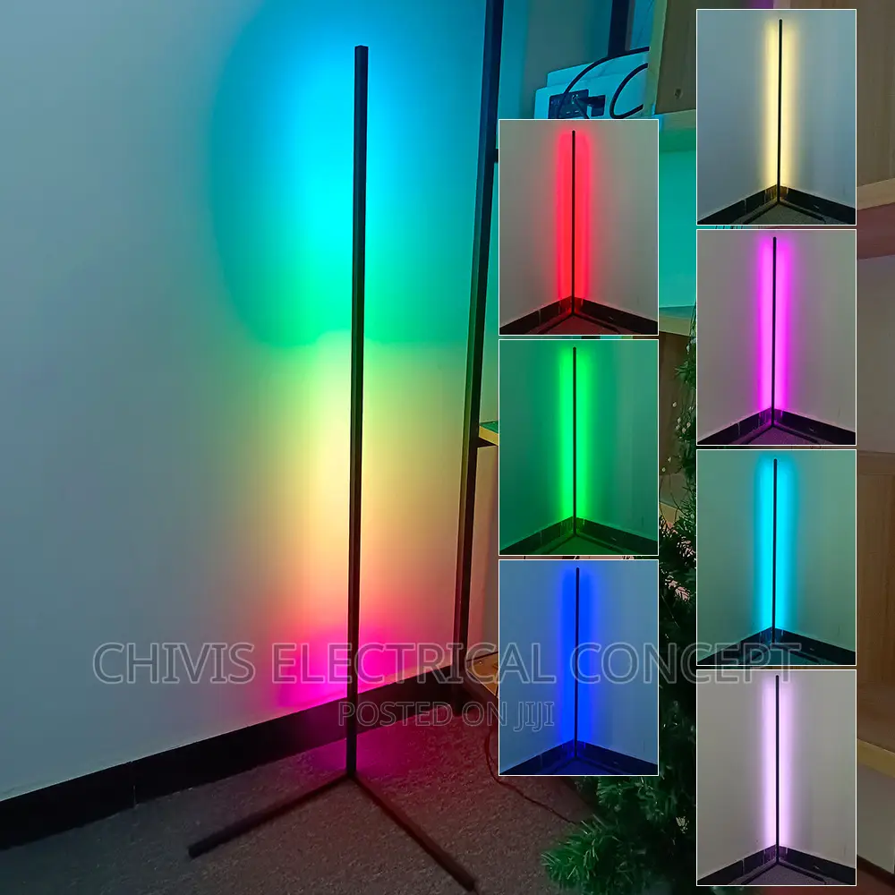63in Living Room Corner Stand Floor Lamp Tuya Smart App RGB