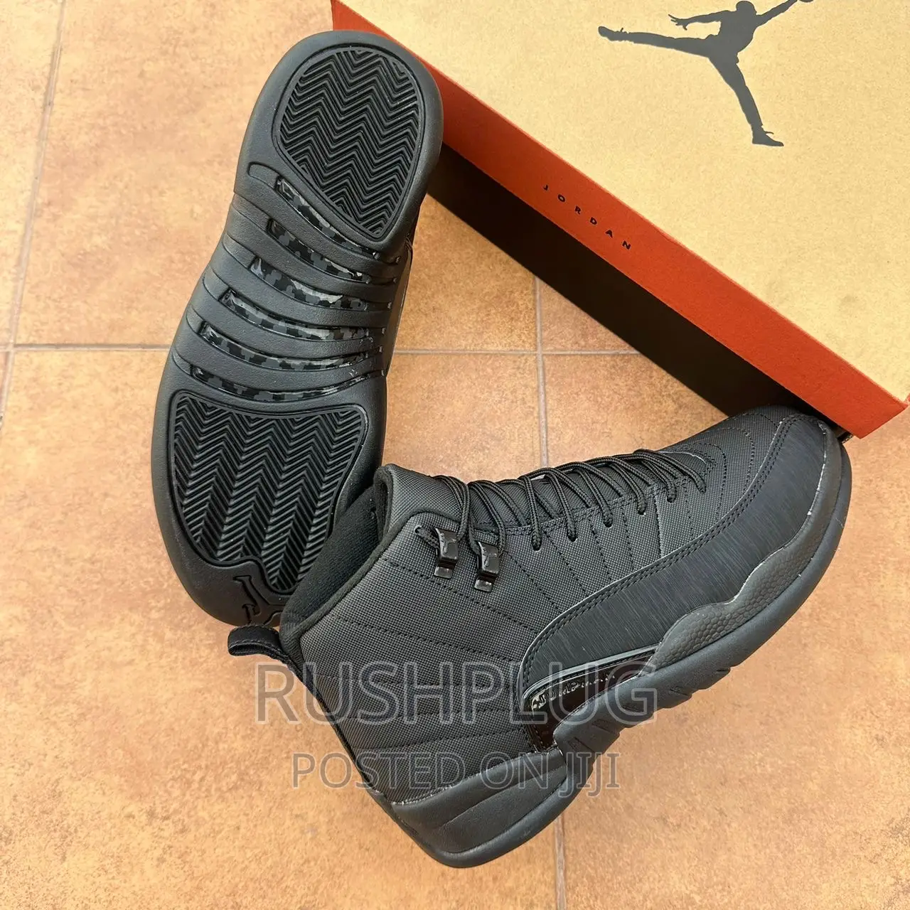 Classic Jordan 12 Triple Black Sneakers