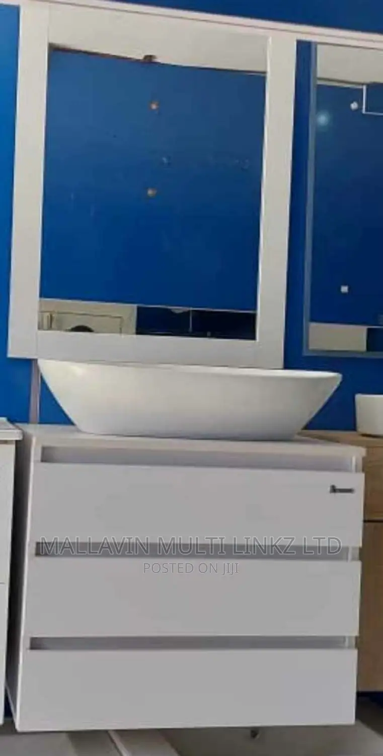 Wall Hung Cabinet Basin With Mirrors (Sets)