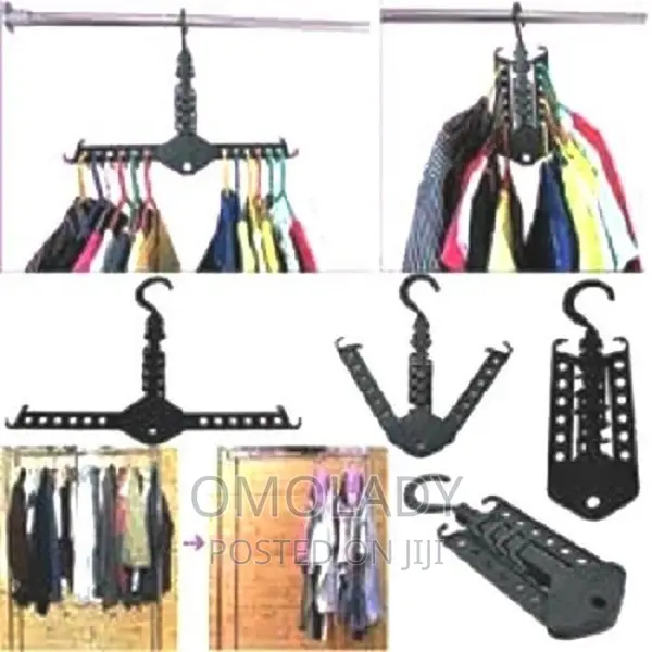 360 Degree Clothes Hanger With Hooks Space