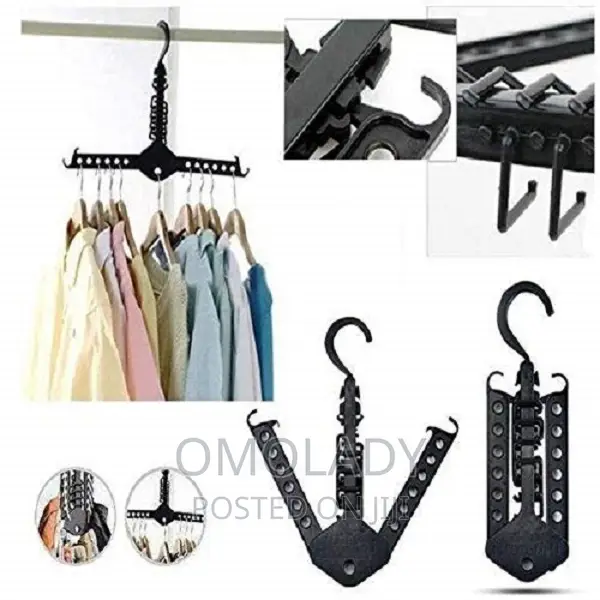 360 Degree Clothes Hanger With Hooks Space
