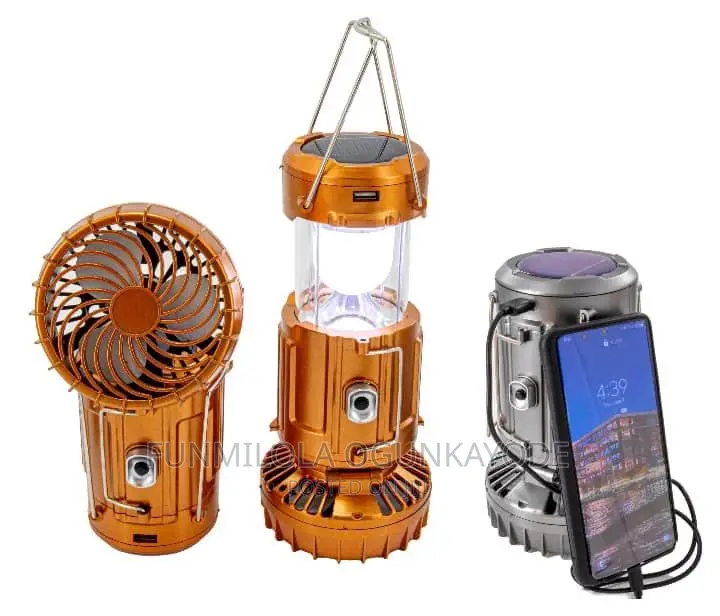Rechargable Solar Light With Fan