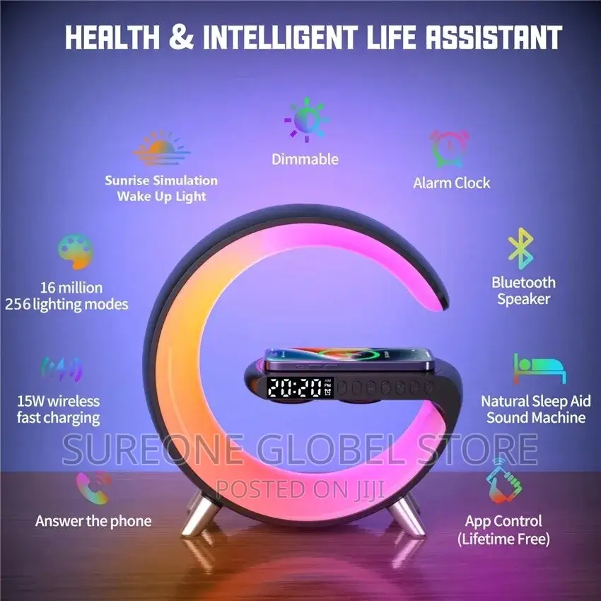 Multifunctional Wireless Charger Alarm and Speakers