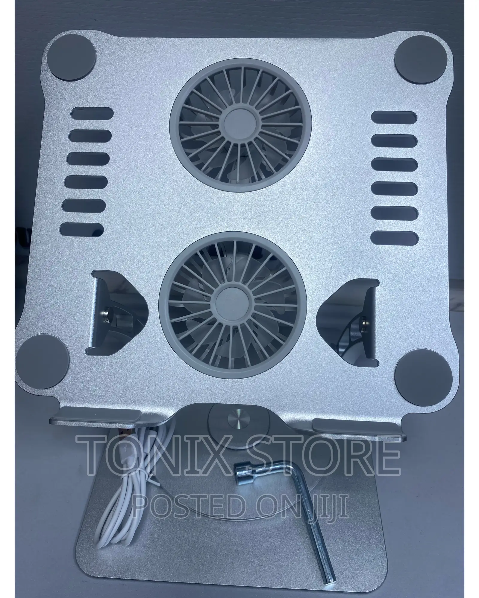 360 Rotatable Universal Laptop Stand With Dual Cooling Fan