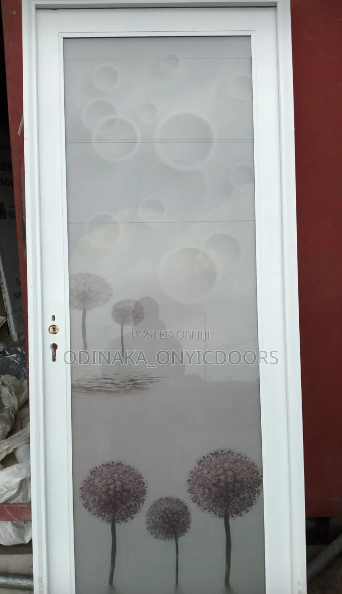 2.100 By 750 Aluminum Frame Full Double Glass Toilet Door