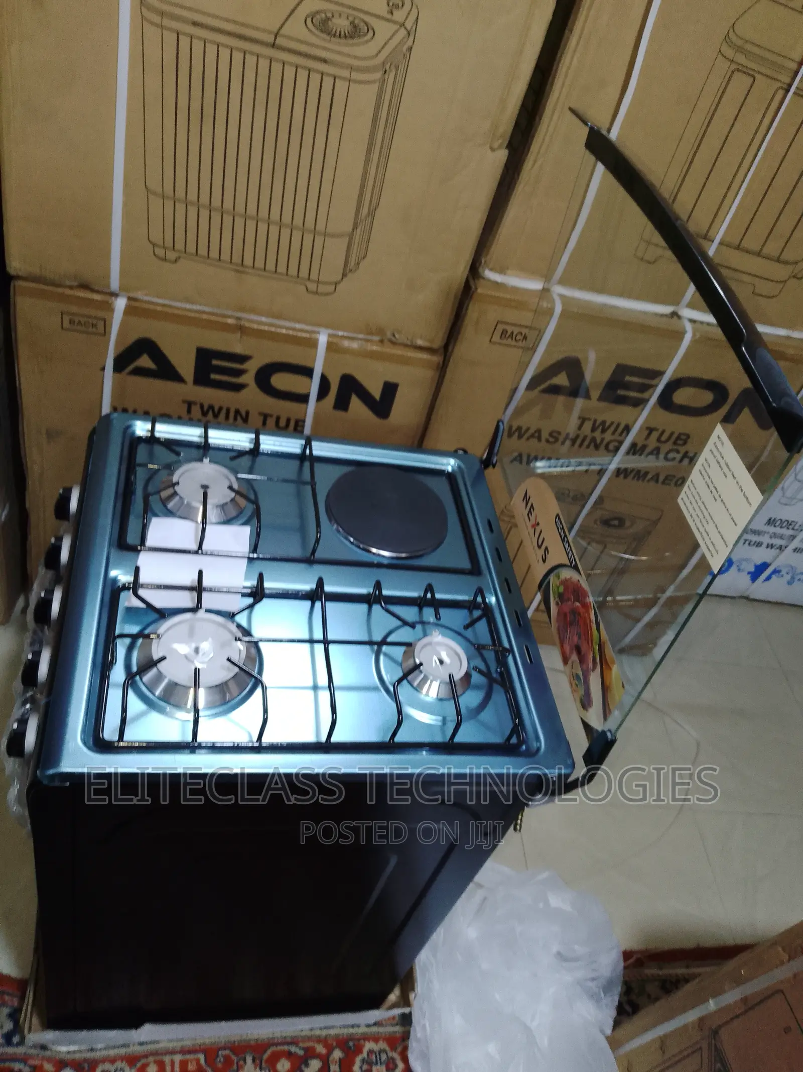 Brand New Silver Handle Nexus Gas Cooker 3+1 Nx-5055bc