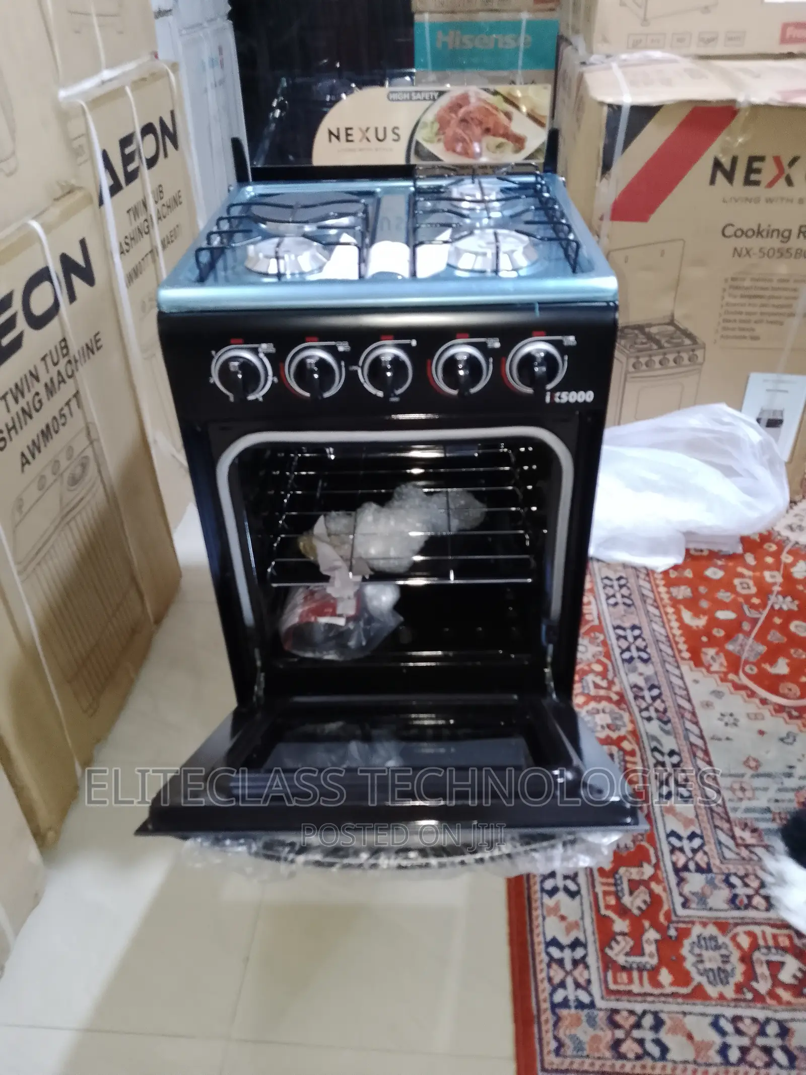 New Silver Handle Nexus Gas Cooker 3+1(Hot Plate) Nx-5055bc