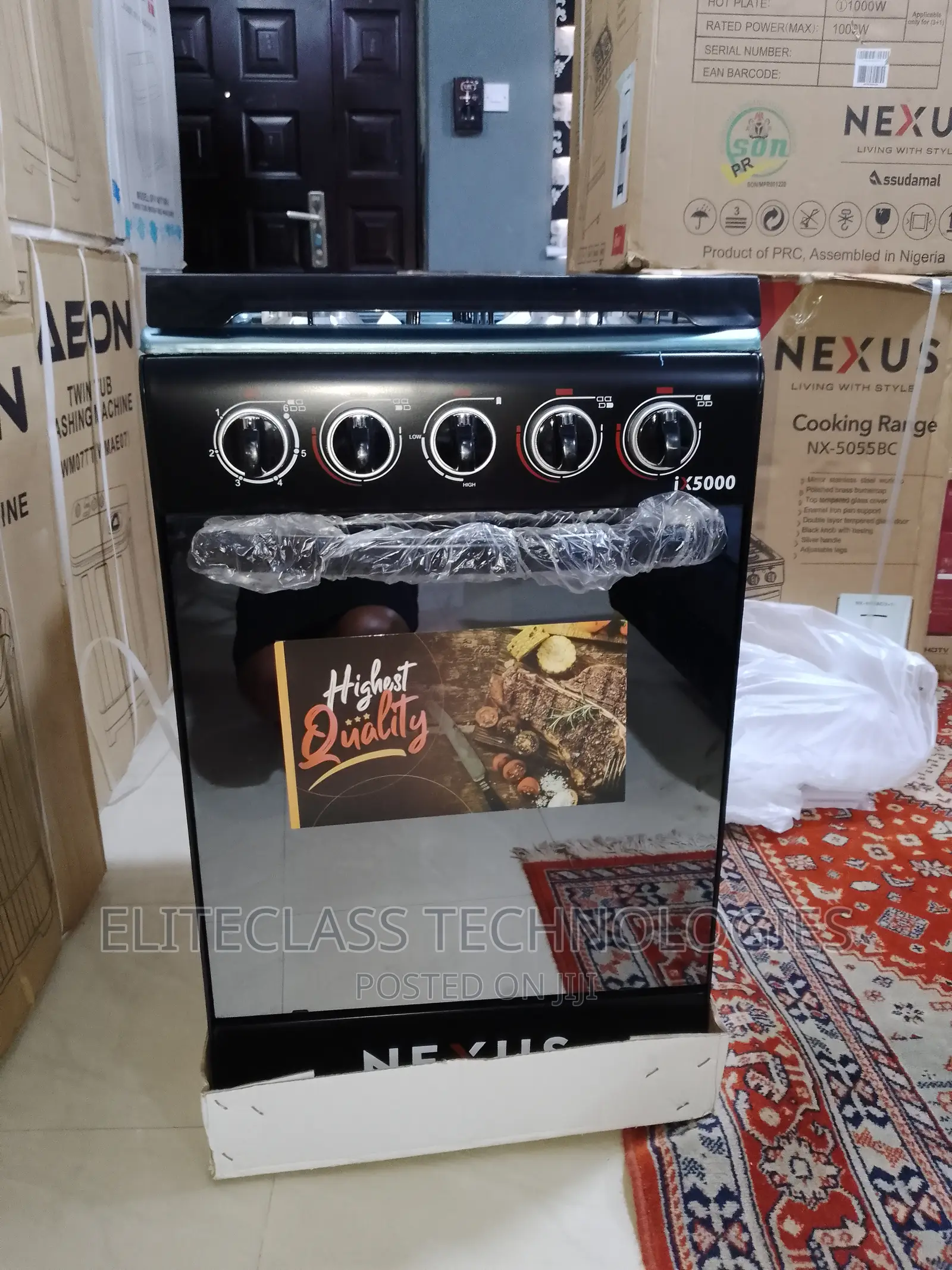 New Nexus 3 Gas Cooker Plus 1 Hot Plate Nx-5055bc