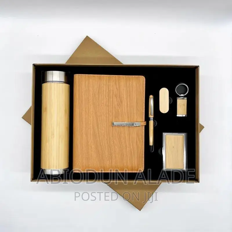 Cooperate Gift 6 in 1 Diary With Flask, Power Bank, Pen Etc