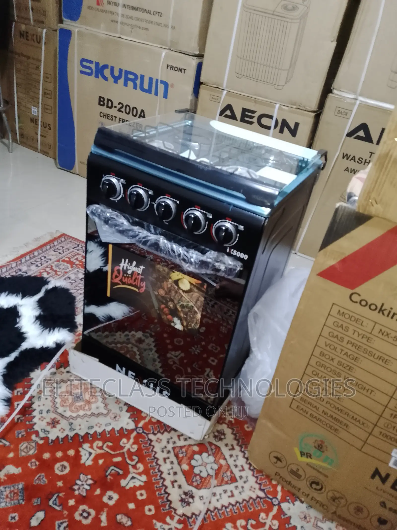 Nexus NX-5055BC Gas Cooker 3+1 Comes With Polished Burnercap