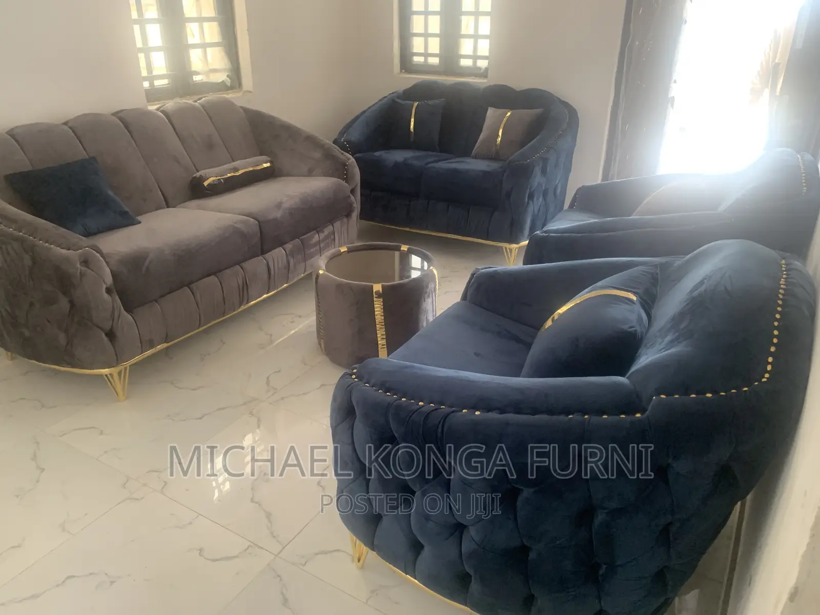 Luxurious 7 Seaters Sofa With Puff