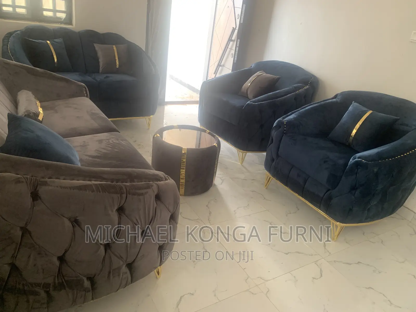 Luxurious 7 Seaters Sofa With Puff