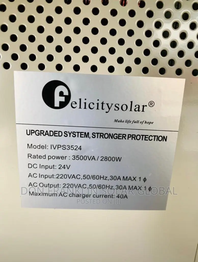 3.5kva/24v Felicity None Hybrid Solar Transformer Base