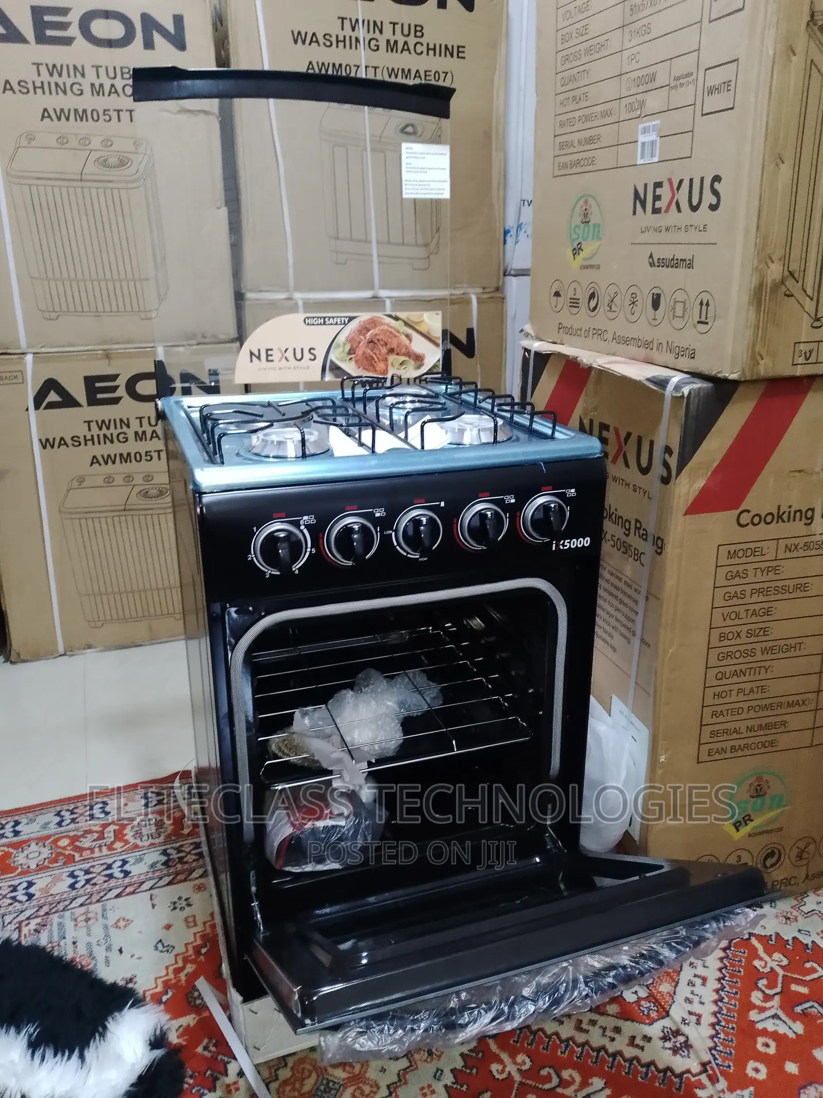 Easy to Clean and Use Nexus Gas Cooker NX-5055BC