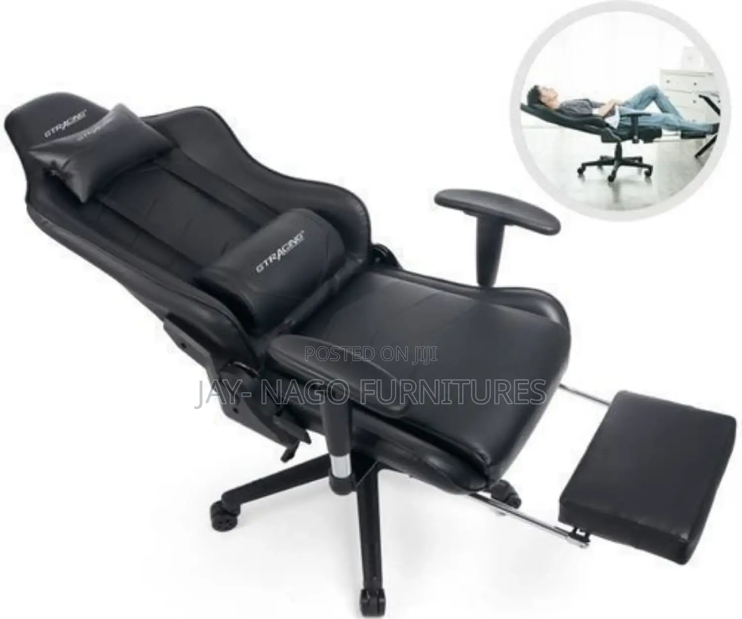 Reclining Gaming/Office Chair With Foot Rest