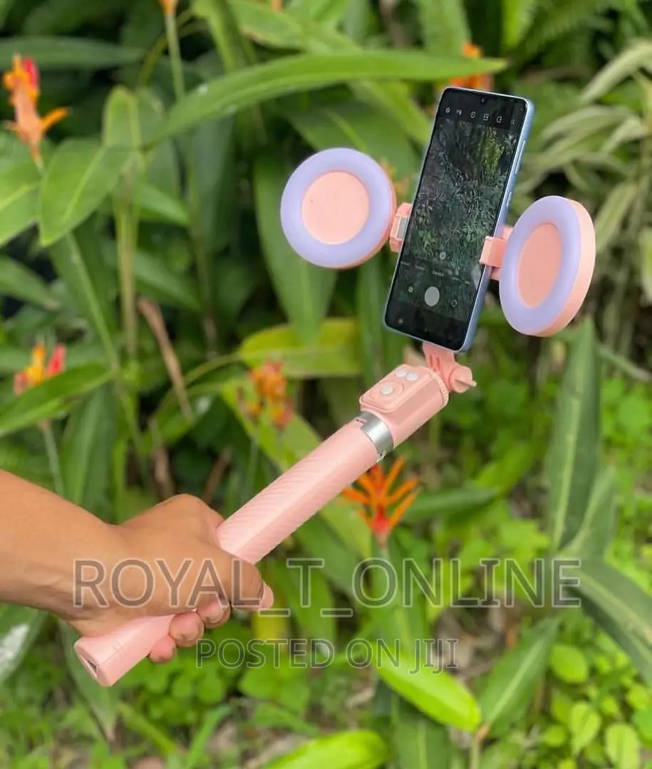 Selfie Stick Tripod With 2 Ring Light and Remote in Abuja