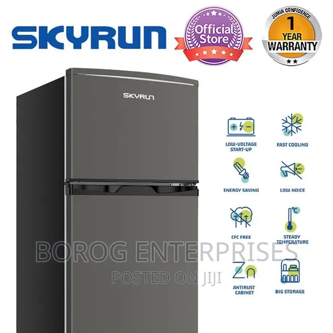 Skyrun 138 Litres Double Door Top Mount Fridge (Bcd-138hc)