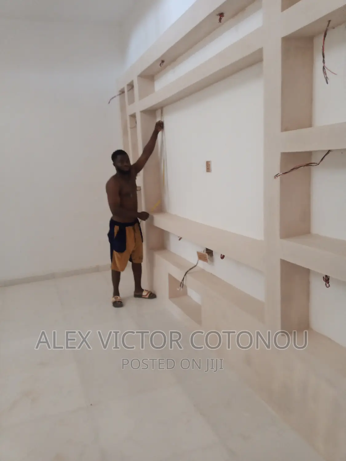 Wall Screeding and TV Stand Installation