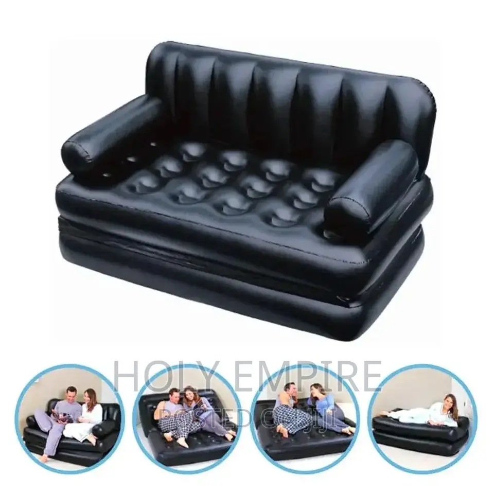 Double Inflatable Sofa Lounge Chair Soft Folding Multifuncti