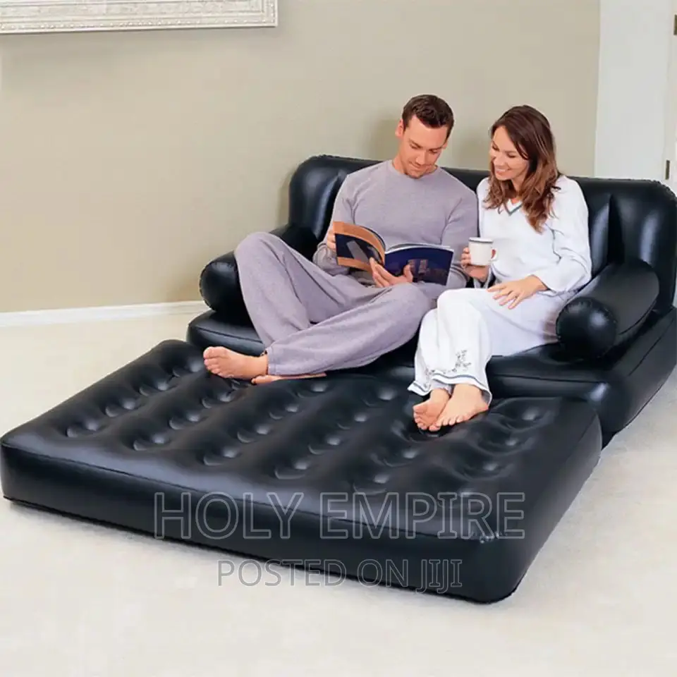 Double Inflatable Sofa Lounge Chair Soft Folding Multifuncti