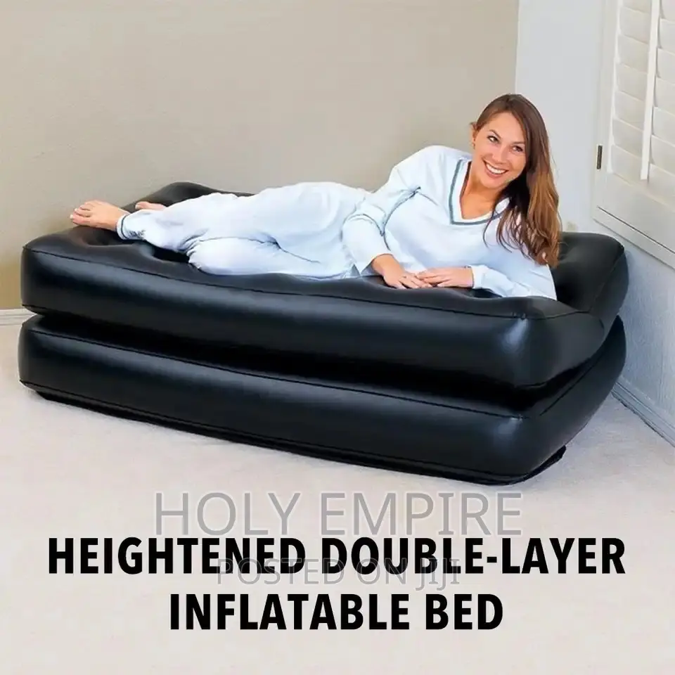 Double Inflatable Sofa Lounge Chair Soft Folding Multifuncti