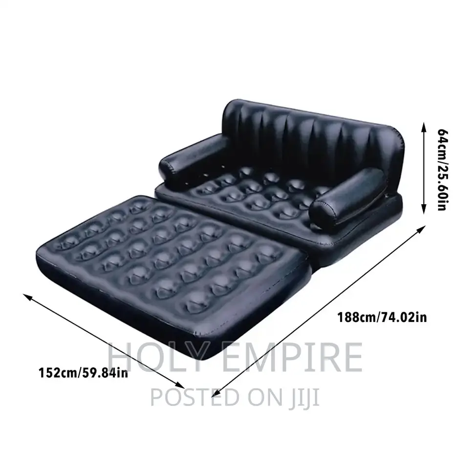 Double Inflatable Sofa Lounge Chair Soft Folding Multifuncti