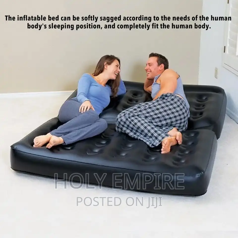 Double Inflatable Sofa Lounge Chair Soft Folding Multifuncti