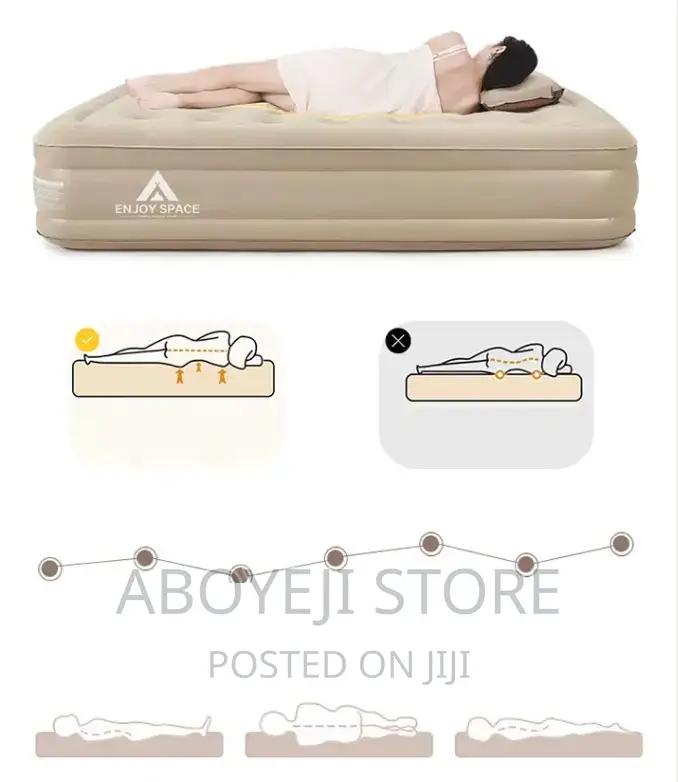 Inflatable Air Mattress 18" Air Bed With Built-in Ac Pump
