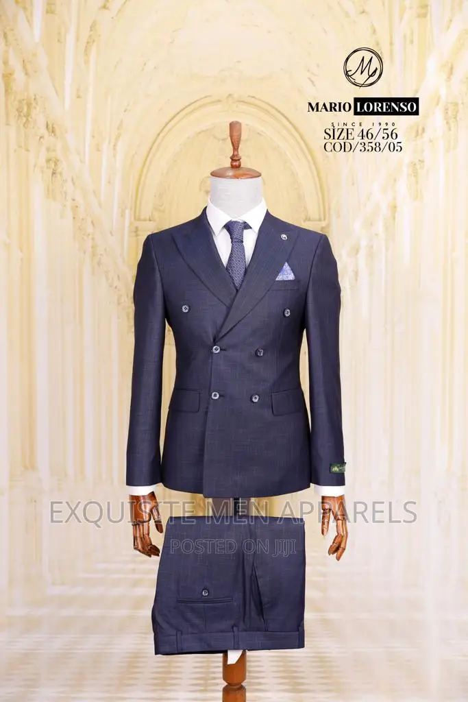 Italian Style Turkish Double Breasted Stripe Men's Suit