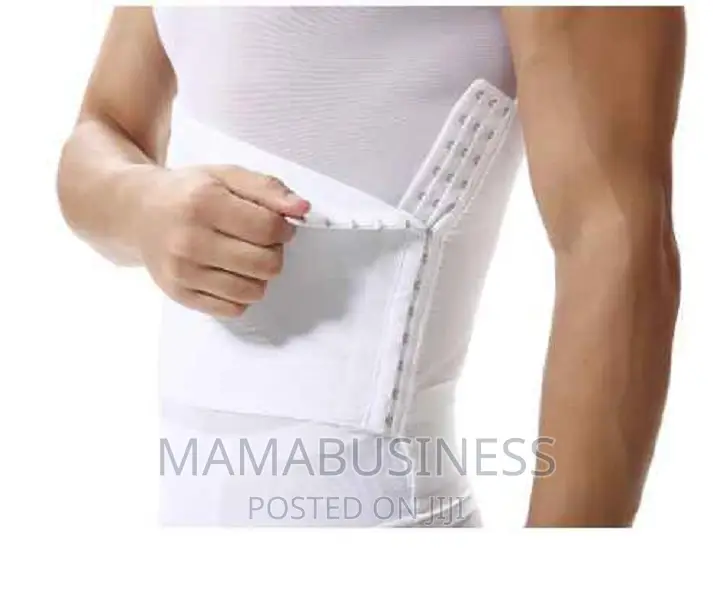 Men's Adjustable 2 Hook Slimming Vest Shapewear - White