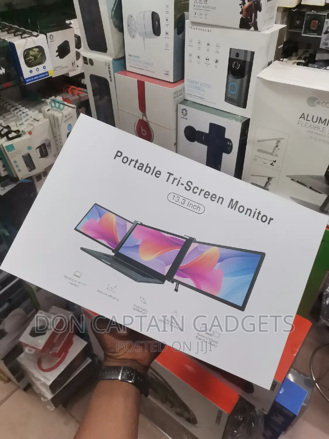 Portable Tri Screen Monitor 13.3inch
