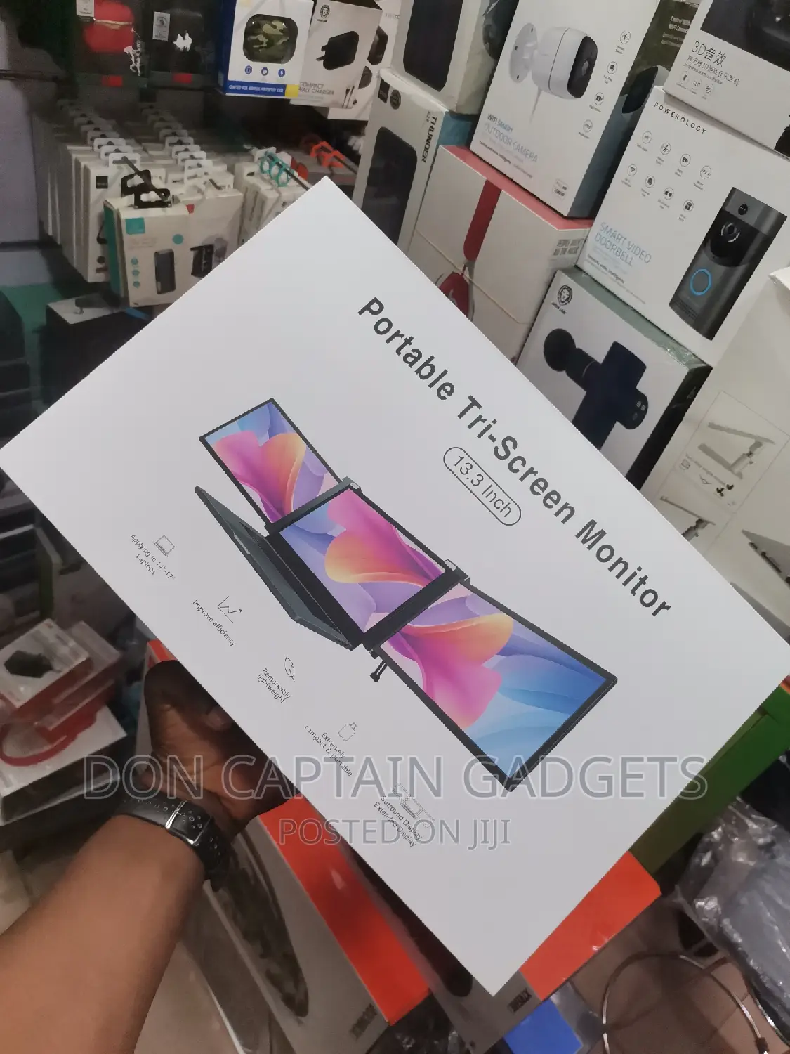 Portable Tri Screen Monitor 13.3inch